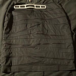 Black skirt with zipper layers